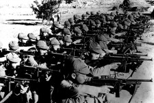 black and white historical photo of the Chinese military