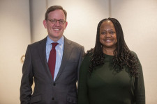 Ambassador Bonnie Jenkins next to Taylor Fravel